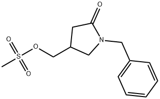 2-Pyrrolidinone, 4-[[(methylsulfonyl)oxy]methyl]-1-(phenylmethyl)- Structure