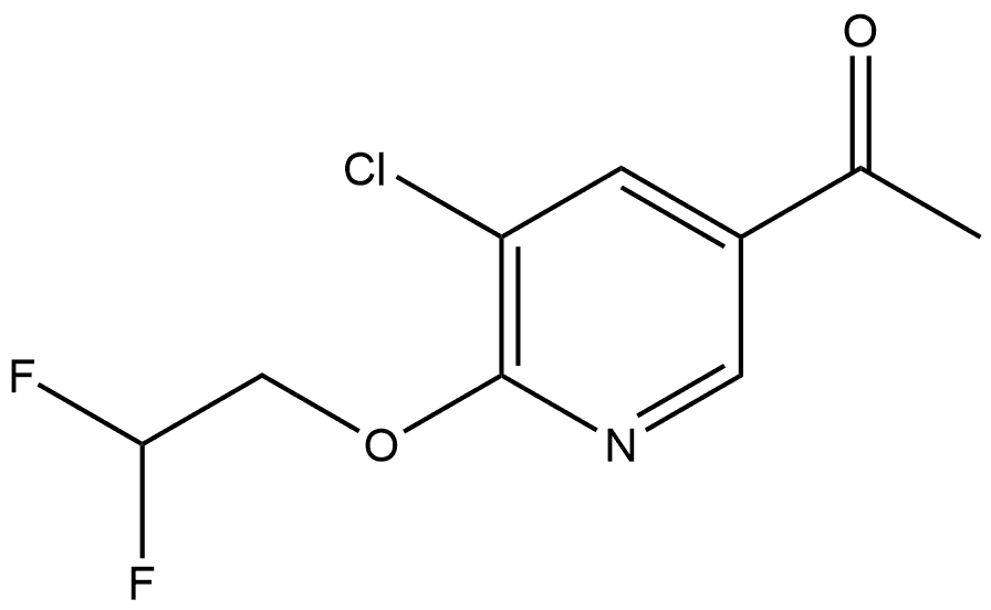 1-[5-Chloro-6-(2,2-difluoroethoxy)-3-pyridinyl]ethanone Structure