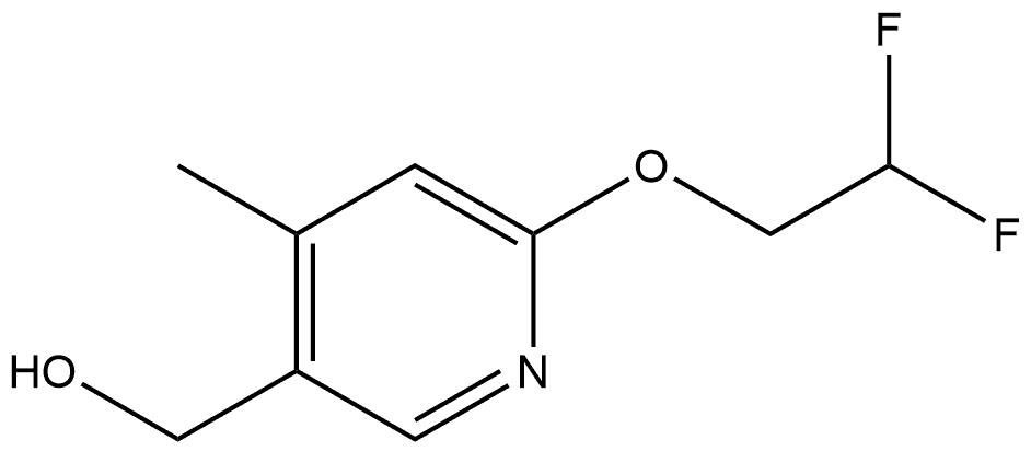 6-(2,2-Difluoroethoxy)-4-methyl-3-pyridinemethanol Structure