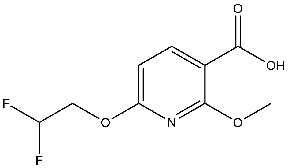 6-(2,2-Difluoroethoxy)-2-methoxy-3-pyridinecarboxylic acid Structure