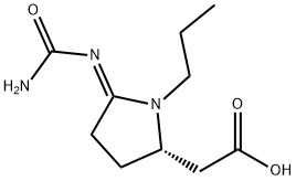 (2S,5E)-5-[(Aminocarbonyl)imino]-1-propyl-2-pyrrolidineacetic acid Structure