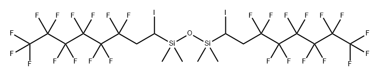 Disiloxane, 1,1,3,3-tetramethyl-1,3-bis(3,3,4,4,5,5,6,6,7,7,8,8,8-tridecafluoro-1-iodooctyl)- Struktur
