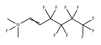 Silane, fluorodimethyl(3,3,4,4,5,5,6,6,6-nonafluoro-1-hexen-1-yl)- Struktur