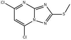 5,7-Dichloro-2-(methylthio)-[1,2,4]triazolo[1,5-a]pyrimidine,1374306-27-0,结构式