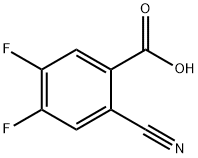 Benzoic acid, 2-cyano-4,5-difluoro- Struktur