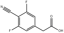 4-Cyano-3,5-difluorophenylacetic acid Struktur