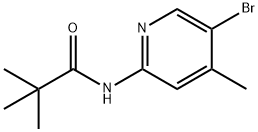 N-(5-溴-4-甲基吡啶-2-基)-2,2-二甲基丙酰胺,1374575-31-1,结构式