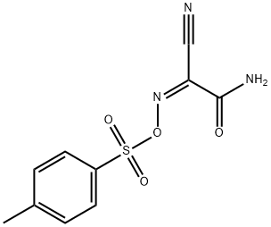 Acetamide, 2-cyano-2-[[[(4-methylphenyl)sulfonyl]oxy]imino]-, (2Z)- Struktur