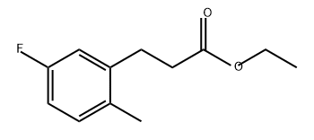 Benzenepropanoic acid, 5-fluoro-2-methyl-, ethyl ester 化学構造式