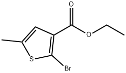 3-Thiophenecarboxylic acid, 2-bromo-5-methyl-, ethyl ester Struktur