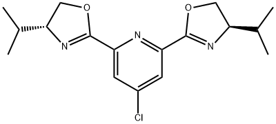 4-Chloro-2,6-bis[(4R)-4,5-dihydro-4-(1-methylethyl)-2-oxazolyl]pyridine Structure