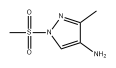 1H-Pyrazol-4-amine, 3-methyl-1-(methylsulfonyl)- Struktur