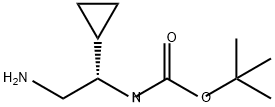 Carbamic acid, N-[(1S)-2-amino-1-cyclopropylethyl]-, 1,1-dimethylethyl ester Struktur