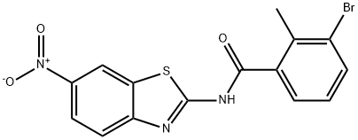 Benzamide, 3-bromo-2-methyl-N-(6-nitro-2-benzothiazolyl)- Structure