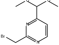 Pyrimidine, 2-(bromomethyl)-4-(dimethoxymethyl)- Structure