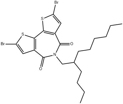 4H-Dithieno[3,2-c:2',3'-e]azepine-4,6(5H)-dione, 2,8-dibromo-5-(2-butyloctyl)-|BTI34; 4H-DITHIENO[3,2-C:2',3'-E]AZEPINE-4,6(5H)-DIONE, 2,8-DIBROMO-5-(2-BUTYLOCTYL)-