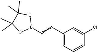 1,3,2-Dioxaborolane, 2-[2-(3-chlorophenyl)ethenyl]-4,4,5,5-tetramethyl-,1377152-51-6,结构式