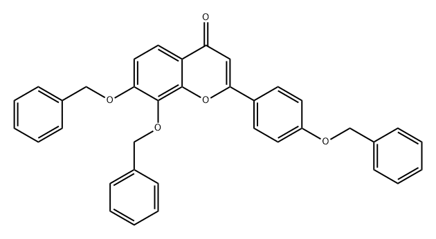 4H-1-Benzopyran-4-one, 7,8-bis(phenylmethoxy)-2-[4-(phenylmethoxy)phenyl]- Structure