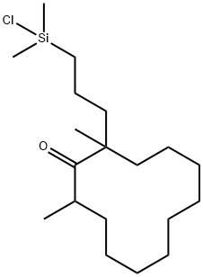 2-(3-(Chlorodimethylsilyl)propyl)-2,12-dimethylcyclododecanone Structure