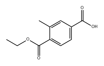 1,4-Benzenedicarboxylic acid, 2-methyl-, 1-ethyl ester Struktur