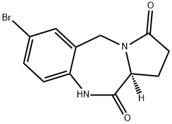 1H-Pyrrolo[2,1-c][1,4]benzodiazepine-3,11(2H,11aH)-dione, 7-bromo-5,10-dihydro-, (11aS)-,1378239-53-2,结构式