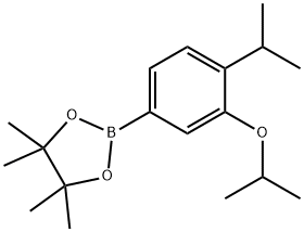 1,3,2-Dioxaborolane, 4,4,5,5-tetramethyl-2-[3-(1-methylethoxy)-4-(1-methylethyl)phenyl]-,1378368-37-6,结构式