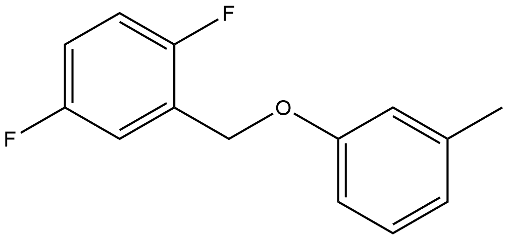 1,4-Difluoro-2-[(3-methylphenoxy)methyl]benzene 化学構造式