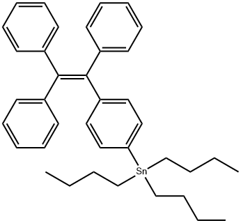 Stannane, tributyl[4-(1,2,2-triphenylethenyl)phenyl]- Struktur