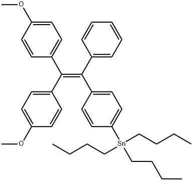 Stannane, [4-[2,2-bis(4-methoxyphenyl)-1-phenylethenyl]phenyl]tributyl- Structure
