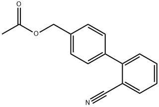 [1,1'-Biphenyl]-2-carbonitrile, 4'-[(acetyloxy)methyl]-,137863-67-3,结构式