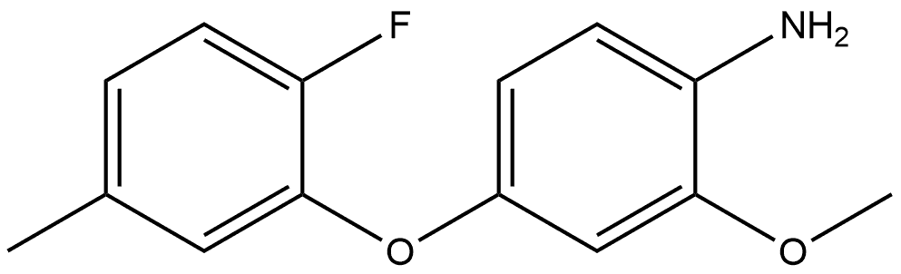 4-(2-Fluoro-5-methylphenoxy)-2-methoxybenzenamine 化学構造式