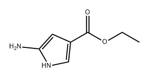 5-氨基-1H-吡咯-3-羧酸乙酯 结构式