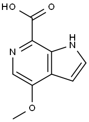 1H-Pyrrolo[2,3-c]pyridine-7-carboxylic acid, 4-methoxy- Struktur