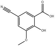 Benzoic acid, 5-cyano-2-hydroxy-3-methoxy- Struktur