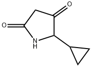 2,4-Pyrrolidinedione, 5-cyclopropyl-,1378813-79-6,结构式