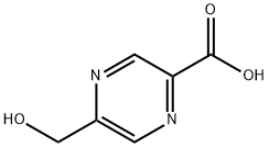 2-Pyrazinecarboxylic acid, 5-(hydroxymethyl)- Structure