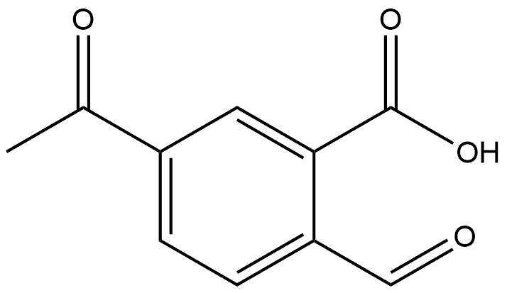 5-乙酰基-2-甲酰基苯甲酸, 1378846-56-0, 结构式