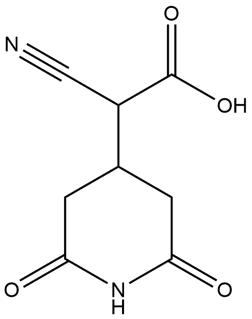 4-Piperidineacetic acid, α-cyano-2,6-dioxo- Structure