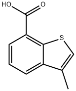 3-methyl-1-benzothiophene-7-carboxylic acid 化学構造式