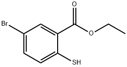 Benzoic acid, 5-bromo-2-mercapto-, ethyl ester Struktur