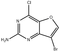 Furo[3,2-d]pyrimidin-2-amine, 7-bromo-4-chloro- 化学構造式