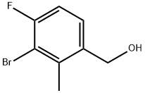 Benzenemethanol, 3-bromo-4-fluoro-2-methyl- 化学構造式