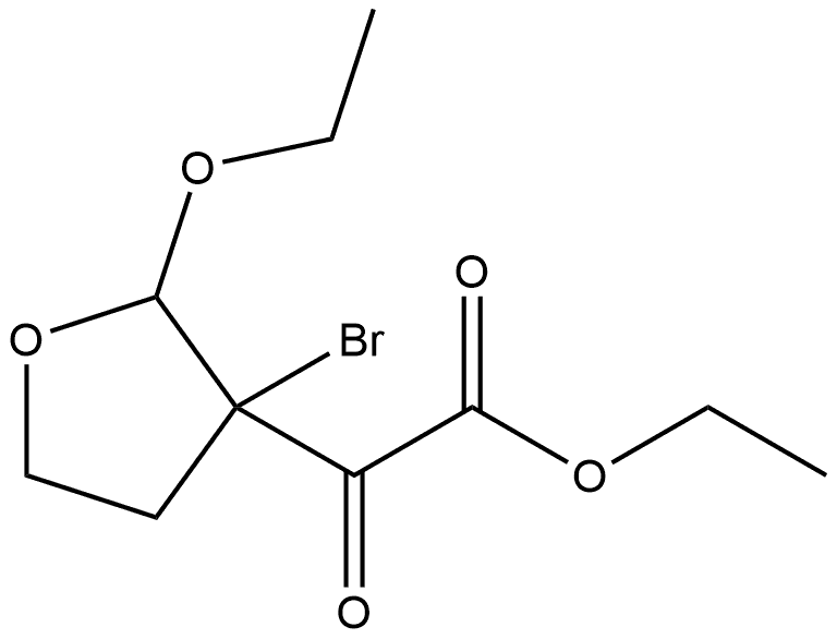 3-Furanacetic acid, 3-bromo-2-ethoxytetrahydro-α-oxo-, ethyl ester