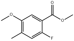 Benzoic acid, 2-fluoro-5-methoxy-4-methyl-, methyl ester Struktur