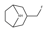 8-Azabicyclo[3.2.1]octane, 3-(fluoromethyl)- 化学構造式