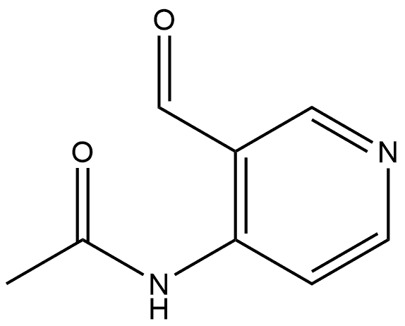 N-(3-Formyl-4-pyridinyl)acetamide Struktur