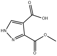 1H-Pyrazole-3,4-dicarboxylic acid, 3-methyl ester Struktur