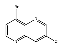 1,5-Naphthyridine, 8-bromo-3-chloro- Struktur