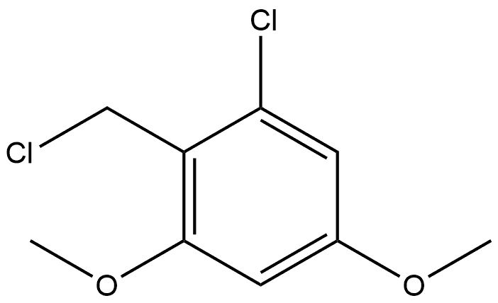 1-Chloro-2-(chloromethyl)-3,5-dimethoxybenzene Struktur