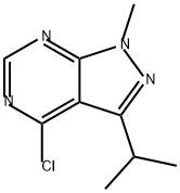 1H-Pyrazolo[3,4-d]pyrimidine, 4-chloro-1-methyl-3-(1-methylethyl)- Structure